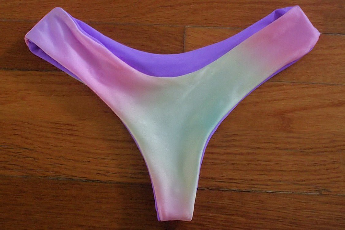 Kaley’s Kini Bottom: Purple & Rainbow Tie-Dye