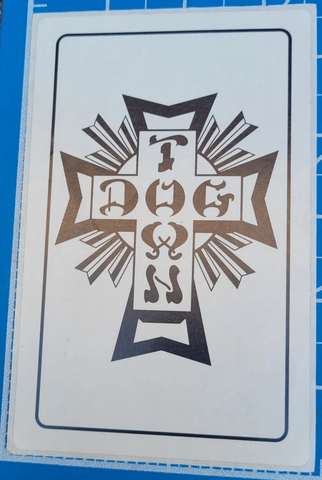 VINTAGE ORIGINAL RARE 80-90'S STICKER DOGTOWN CROSS SKATEBOARDS