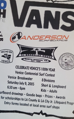 Venice SURF-A-THON 2005 Surf Contest poster 18"x 12"