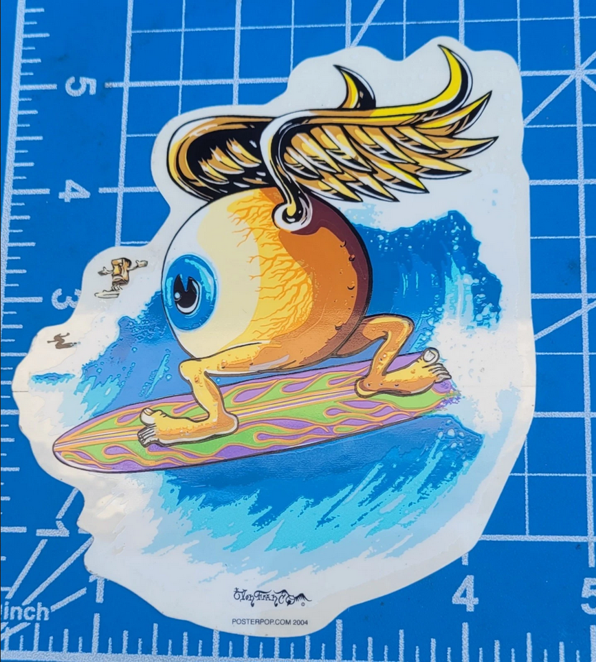 Surfer Eyeball Griffin VON FRANCO Pop Art STICKER