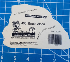 Vintage Hawaii Sticker by Frank Turek for Hawaiian Kine Kards Design - 2005